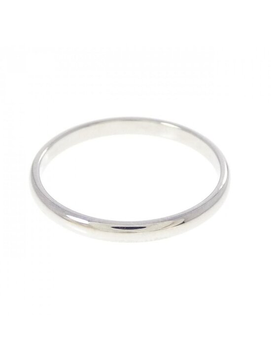 Tiffany True Band Ring Diamond Platinum 2.5mm Size 5.75  Tiffany & Co Wedding Band Ring